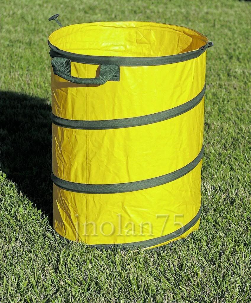 COLLAPSIBLE LEAF TRASH GARBAGE GARDEN STORAGE CONTAINER CAN BAG STAND